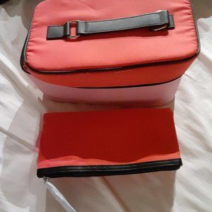 Clinque Cosmetic case with matching bag NEW NEVER USED